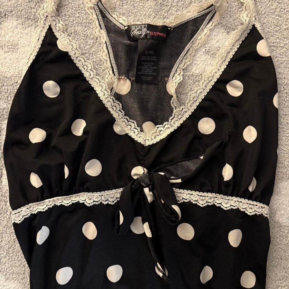 Women's Black Lace Polka Dot Mini Dress